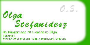 olga stefanidesz business card